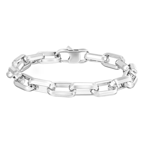 Armband Herren Männer Armband Silber - Herren Armband Edelstahl Bracelet Men Hochwertiges Armbänder für Herren Jungs Schmuck Herren Kleine Geschenke für Männer Geburtstag (Klassisches-9.2mm, 19.00) von XUANPAI