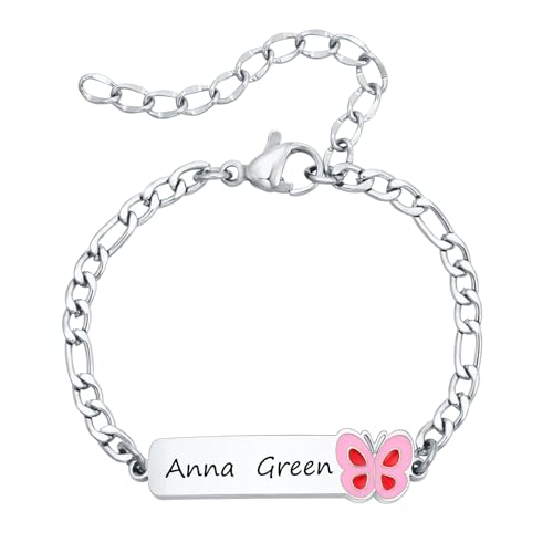 XUANPAI Baby Armband mit Namen Taufarmband Mädchen Junge - Personalisierte Namensarmband mit Gravur Kinderarmband mit Telefonnummer Individuelle Armbänder für Geburt Taufe Geschenke Silber Bär von XUANPAI