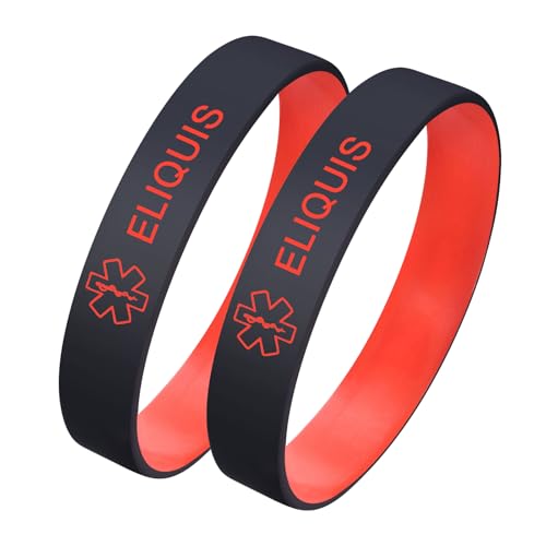 Notfallarmband SOS für Erwachsene - 2 Stk. Personalisierte Alarm Armband für Männer Frauen Medizinisches Armband mit Name Telefonnummer Allergie Silikon-Wasserdichte ID-Armbänder für Sportler Reisende von XUANPAI