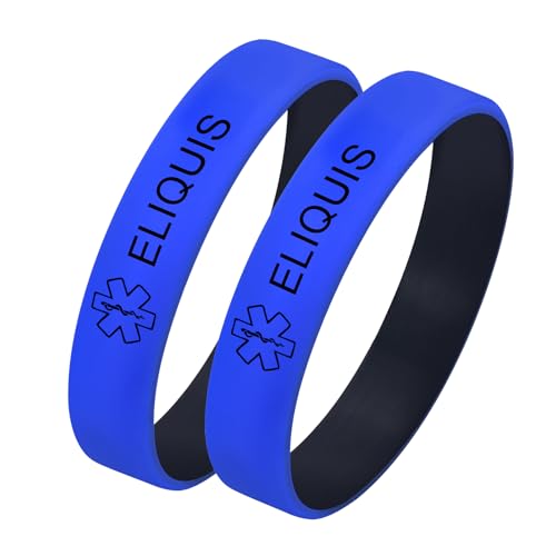 Notfallarmband SOS für Erwachsene - 2 Stk. Personalisierte Alarm Armband für Männer Frauen Medizinisches Armband mit Name Telefonnummer Allergie Silikon-Wasserdichte ID-Armbänder für Sportler Reisende von XUANPAI