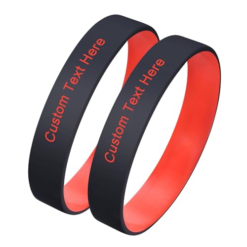 Notfallarmband SOS für Erwachsene - 2 Stk. Personalisierte Alarm Armband für Männer Frauen Medizinisches Armband mit Name Telefonnummer Allergie Silikon-Wasserdichte ID-Armbänder für Sportler Reisende von XUANPAI