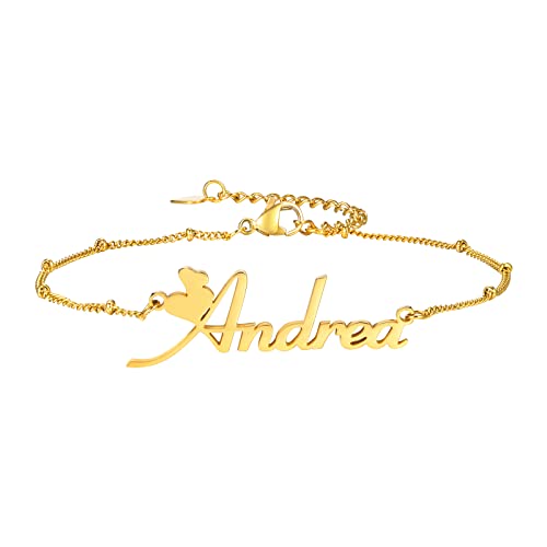 XUANPAI Armband Damen mit Namen Personalisierte Geschenke Frauen - Namensarmband Geschenke für 12 15 16 Jährige Mädchen Armband Personalisiert Gold Silber Rosegold (Stil 5) von XUANPAI