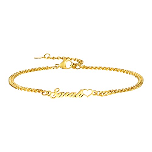 XUANPAI Armband Damen mit Namen Personalisierte Geschenke Frauen - Namensarmband Geschenke für 12 15 16 Jährige Mädchen Armband Personalisiert Gold Silber Rosegold (Stil 8) von XUANPAI