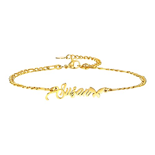 XUANPAI Armband Damen mit Namen Personalisierte Geschenke Frauen - Namensarmband Geschenke für 12 15 16 Jährige Mädchen Armband Personalisiert Gold Silber Rosegold (Stil 9) von XUANPAI