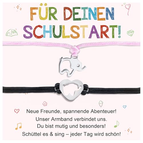 Armband Das erste Geschenk zum Schulbeginn Schularmband Eltern-Kind-Armband-Set Verstellbares Armband Muttertagsgeschenk zum für Mädchen Geschenk zum Schulbeginn für Jungen von XUANPAI