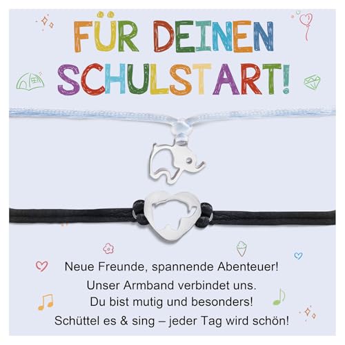 Armband Das erste Geschenk zum Schulbeginn Schularmband Eltern-Kind-Armband-Set Verstellbares Armband Muttertagsgeschenk zum für Mädchen Geschenk zum Schulbeginn für Jungen von XUANPAI