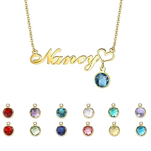 XUANPAI Namenskette Personalisiert Damen Mädchen - Geburtstags Blumenkette mit Namen Abschlussgeschenk 18K Roségold/Goldbeschichtet Kette mit Namen Geschenk für Freundin Mutter Schwester von XUANPAI