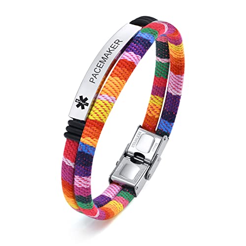 XUANPAI Notfallarmband Medizinischer ID Armband Herren: Personalisierte Gravur Notfall SOS Identifikation Alarm Armbänder fur Männer von XUANPAI