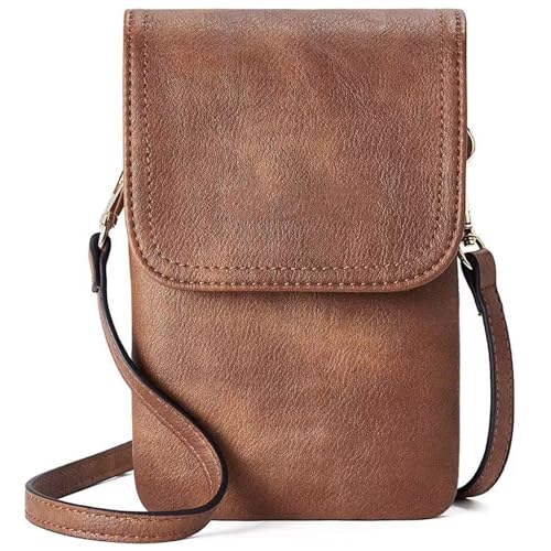 XUANXIE Handytasche Zum Umhängen Leder Kleine Umhängetasche Damen Kleine Handtasche Damen Crossbody kleine Handytasche Kleine Handy Umhängetasche Handy Tasche Damen Umhänge Mit Kartenschlitz von XUANXIE
