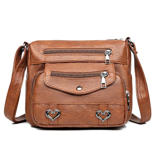 XUANXIE Umhängetasche Damen Mittelgroß Handtasche Damen Crossbody Bag Damen Handytasche zum Umhängen Stylische Umhängetasche mit verstellbarem Gurt von XUANXIE
