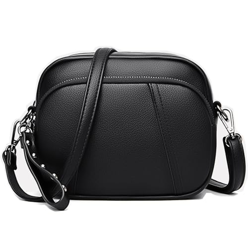 XUANXIE Umhängetaschen Damen Leder Crossbody Bag Damen Handytasche Umhängetasche Damen Klein Moderne Taschen mit 3 fächern von XUANXIE