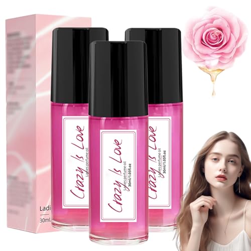 Crazy in Love Roll-On-Öl, Crazy Is Love Roll-On-Ölparfüm, Langanhaltender, Frischer Duft, Damenparfüm, Schenken Sie Ihr Ein Geschenk (30ML/3 Stück) von XUANXUANQZ