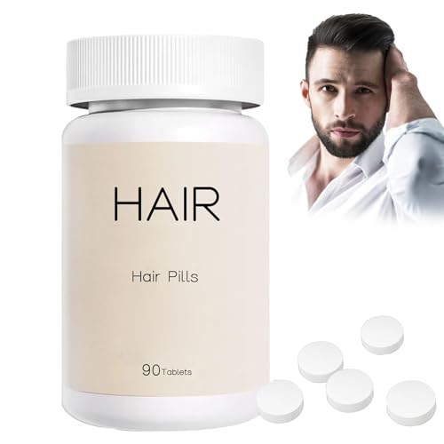 Haarkur-Pillen Für Männer, Haarpflegemittel Für Männer, Haarpflegemittel Für Männer, Professionelle Stärke Für Dickeres, Kräftigeres Und Volleres Haar (1 Flasche) von XUANXUANQZ