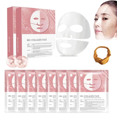 Nifora Bio CollagenPatch, Koreanisches Bio-Collagen-Gesichtspflaster Zur Straffung Und Feuchtigkeitsversorgung, Bio-Collagen Real Deep Patch (2 Box – 8 Stück) von XUANXUANQZ