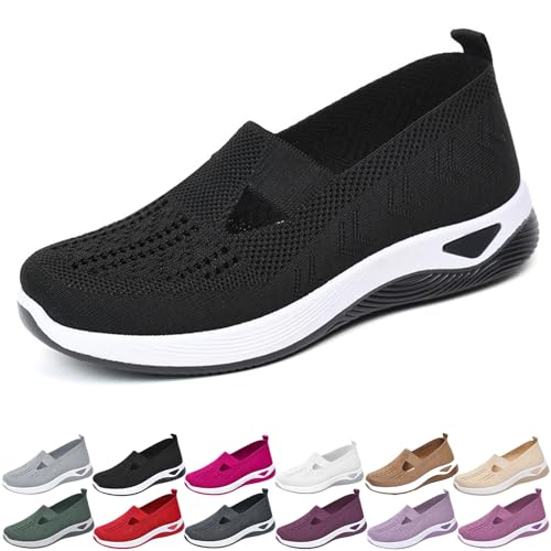 Stanceflex Schuhe für Damen, orthopädische Wanderschuhe für Damen, Fußgewölbeunterstützung, atmungsaktiv, Gehkomfort, rutschfeste Sneaker, breite Weite Sneaker, Schwarz , 39 EU Stanceflex Schuhe für Damen, orthopädische Wanderschuhe für Damen, Fußgewölbeunterstützung, atmungsaktiv, Gehkomfort, rutschfeste Sneaker, breite Weite Sneaker, Schwarz , 39 EU von XUANXUANQZ