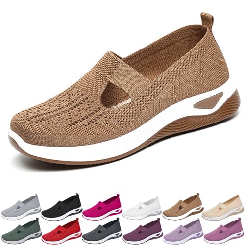 Stanceflex Schuhe für Damen, orthopädische Wanderschuhe für Damen, Fußgewölbeunterstützung, atmungsaktiv, Gehkomfort, rutschfeste Sneaker, breite Weite Sneaker, coffee, 39 EU Stanceflex Schuhe für Damen, orthopädische Wanderschuhe für Damen, Fußgewölbeunterstützung, atmungsaktiv, Gehkomfort, rutschfeste Sneaker, breite Weite Sneaker, coffee, 39 EU von XUANXUANQZ
