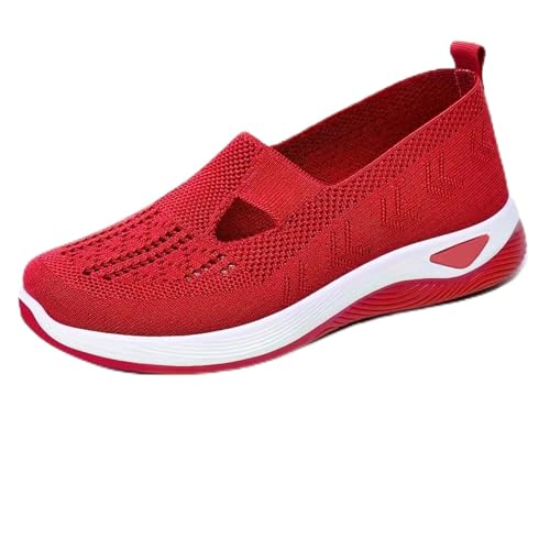 Stanceflex Schuhe für Damen, orthopädische Wanderschuhe für Damen, Fußgewölbeunterstützung, atmungsaktiv, Gehkomfort, rutschfeste Sneaker, breite Weite Sneaker, rot, 40 EU Stanceflex Schuhe für Damen, orthopädische Wanderschuhe für Damen, Fußgewölbeunterstützung, atmungsaktiv, Gehkomfort, rutschfeste Sneaker, breite Weite Sneaker, rot, 40 EU von XUANXUANQZ
