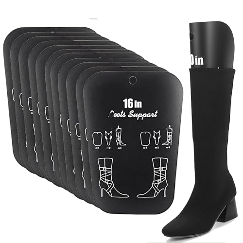 XUBX 12 Stück Stiefelspanner, Stiefelform Einsätze, Stiefelformer Formeinsätze, Kunststoff Stiefel Ständer Halter, Hohe Stiefelstütze, Stiefel Hohe Unterstützung für Damen und Männer (16 Zoll) von XUBX
