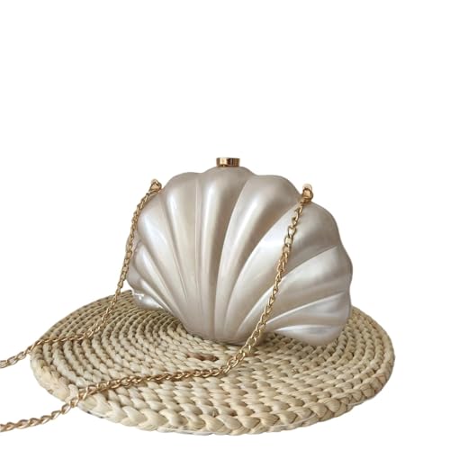 Luxus Shell Geldbörse Steine ​​Abend Clutch Tasche Frauen Mini Hochzeit Party Sommer Strand Pro Weibliche Mädchen Dame Geschenk Handtasche(Gold) von XUCZHAI