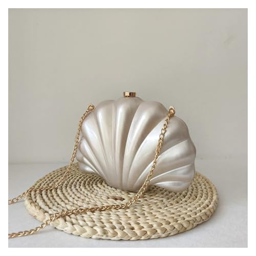 Luxus Shell Geldbörse Steine ​​Abend Clutch Tasche Frauen Mini Hochzeit Party Sommer Strand Pro Weibliche Mädchen Dame Geschenk Handtasche(Gold) von XUCZHAI