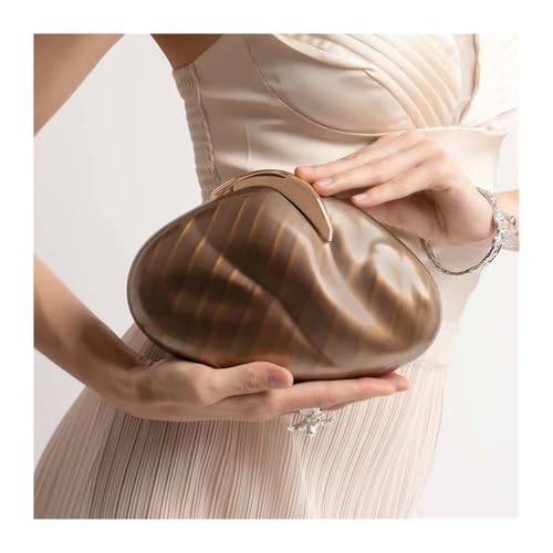 XUCZHAI Blume Oval Eierschale Clutch Tasche Perle Beige Rahmen Geldbörse Frauen Hochzeit Abend Party Süße Elfenbein Handtasche Mini Strand Taschen(Green) von XUCZHAI