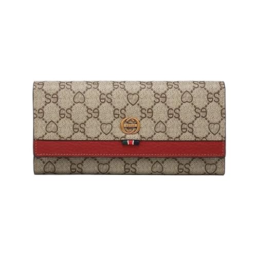 XUCZHAI Damen Geldbörse Portemonnaie Langes Design Große Kapazität Luxus Multifunktionale Kartenhalter Clutch Handtasche(Red) von XUCZHAI