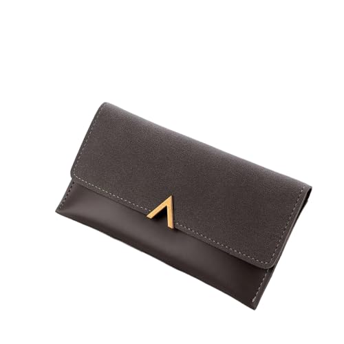 XUCZHAI Damen Geldbörsen Hasp Lady Geldbeutel Reißverschluss Münzgeldbörse Frau Umschlag Brieftasche Geldkarten ID Halter Taschen Tasche(Gray) von XUCZHAI