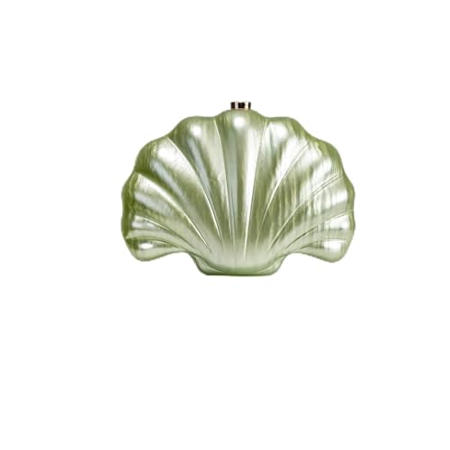 XUCZHAI Damen Shell Clutch Lady Abendtasche Party Prom StoneHandbag Luxus Frauen Hochzeit Braut Handtasche Tasche(Light Green) von XUCZHAI