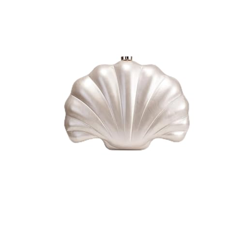 XUCZHAI Damen Shell Clutch Lady Abendtasche Party Prom StoneHandbag Luxus Frauen Hochzeit Braut Handtasche Tasche(Shell Color) von XUCZHAI