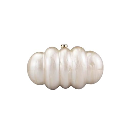 XUCZHAI Damentasche, modische und personalisierte Abendtasche, einzelne Schultertasche, Umhängetasche, süße Geldbörse in Elfenbeinfarbe mit Perlen(C-101 white1) von XUCZHAI