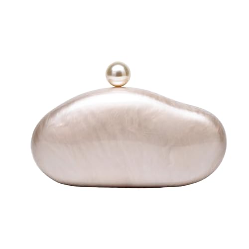 XUCZHAI Damentasche, modische und personalisierte Abendtasche, einzelne Schultertasche, Umhängetasche, süße Geldbörse in Elfenbeinfarbe mit Perlen(C- 98white1) von XUCZHAI