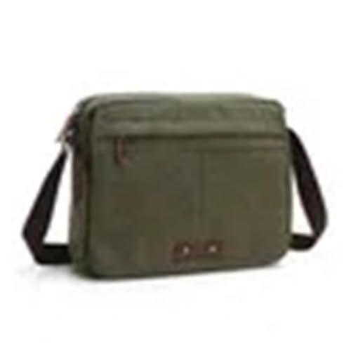 XUCZHAI Einzelne Umhängetasche Canvas Trvel Freizeit College Student Messenger Bags for Männer und Frauen(Green) von XUCZHAI