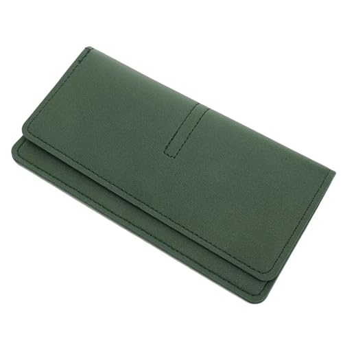 XUCZHAI Frauen Brieftaschen Aus Echtem Leder Weibliche Lange Brieftasche Reißverschluss Tasche Multicolor Splicing Wild(Dark Green) von XUCZHAI