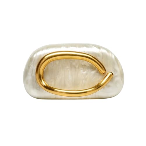 XUCZHAI Frauen Große Messing Metall Kupplung Abend Taschen Braut Hochzeit Geldbörsen Und Handtaschen Strand Geschenk(Dark Grey) von XUCZHAI