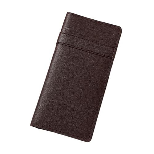 XUCZHAI Kreative Umschlag-Geldbörse, einfache, ultradünne, Lange Geldbörse mit Mehreren Kartenhaltern, PU-Leder, Geldbeutel for Damen(Dark Coffee) von XUCZHAI