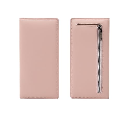 XUCZHAI Lange Geldbörse PUdouble Folding Wallet Multifunktionale Damen Münz-Kreditkartentasche Handtasche(Pink) von XUCZHAI