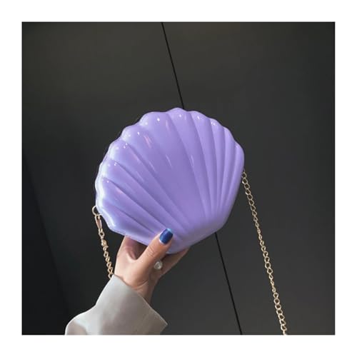 XUCZHAI Mode Frauen Schulter Handtaschen Shell Tasche Kette Niedlich Pailletten Kleine Telefon Geld Beutel Reißverschluss Umhängetaschen for(Beige) von XUCZHAI