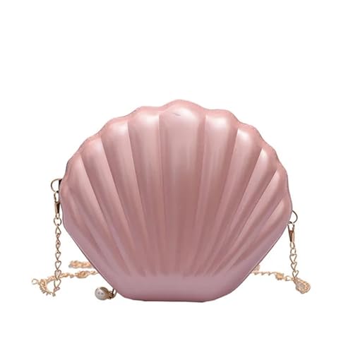 XUCZHAI Mode Frauen Schulter Handtaschen Shell Tasche Kette Niedlich Pailletten Kleine Telefon Geld Beutel Reißverschluss Umhängetaschen for(Pink) von XUCZHAI