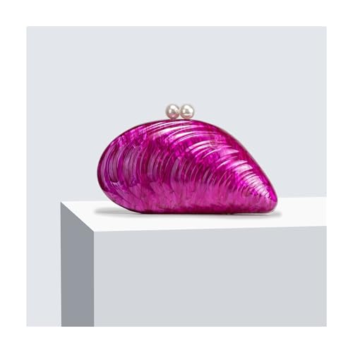 XUCZHAI Mode Shell Abend Handtasche Hochzeit Prom Clutch Bag Umhängetasche Frauen Luxus Party Tag Dating(Rose) von XUCZHAI