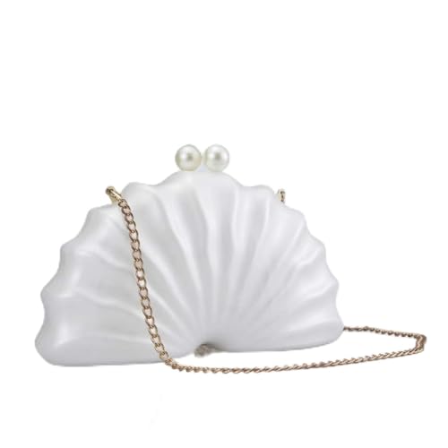 XUCZHAI Shell Halbraum Perlen Tasche Box Kupplungen Party Abend Handtasche Frauen Schulter Reise Strand Mini Sommer Handtaschen(Green) von XUCZHAI
