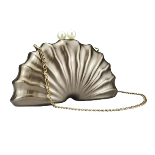 XUCZHAI Shell Halbraum Perlen Tasche Box Kupplungen Party Abend Handtasche Frauen Schulter Reise Strand Mini Sommer Handtaschen(MULTI) von XUCZHAI