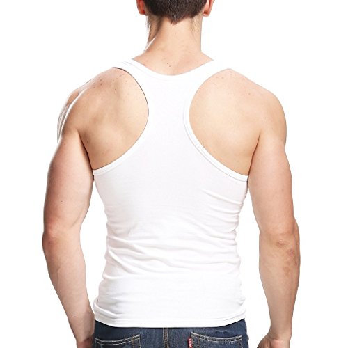 XUDIAN Herren Tank-Top, ärmellos, Rundhalsausschnitt - Weiß - Klein XUDIAN Herren Tank-Top, ärmellos, Rundhalsausschnitt - Weiß - Klein von XUDIAN