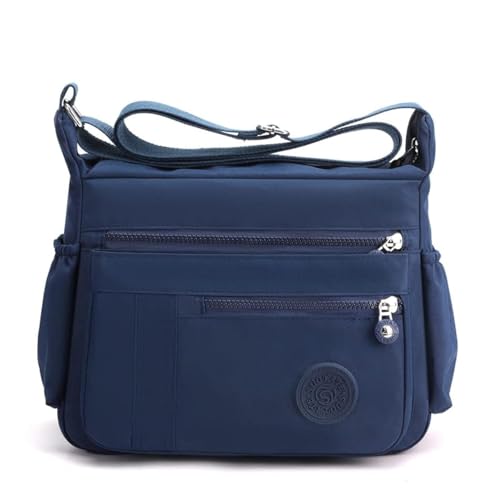 XUDREZ Canvas Crossbody Taschen für Frauen Multi-Pocket Geldbörsen und Schulterhandtaschen Wasserdichte Reisetasche Handtasche, königsblau, One size von XUDREZ
