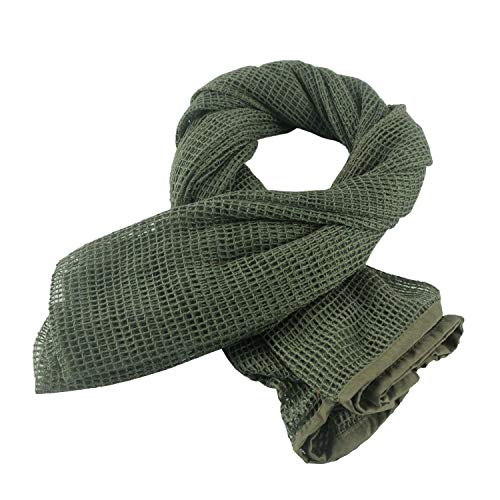 XUE Tarnnetz Netzschal zur Tarnung Tarnschal Schal Taktisch Armee militärische Schal Netting zur Jagd Airsoft Wildtierfotografie 180 x 80 cm, als Halstuch Kopftuch Kopfabdeckung Bandana von WarmHeartting