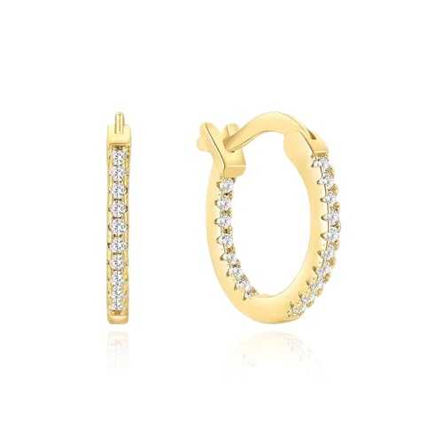 Ohrringe Silber 925 Creolen für Damen Groß Dick Creolen Hypoallergen Zirkonia Ohrringe 16MM Gold Ohrringe Silber 925 Creolen für Damen Groß Dick Creolen Hypoallergen Zirkonia Ohrringe 16MM Gold von XUEBAIFU