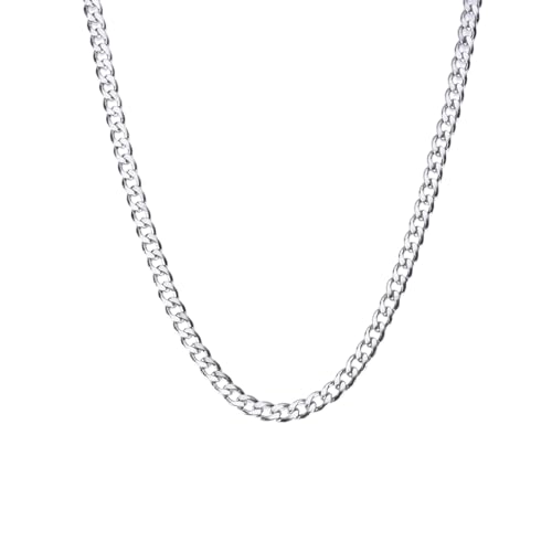 XUEBAIFU Silberkette Damen Silber 925 Halskette Panzerkette Kette Damen Herren 4mm Breite 45cm Länge XUEBAIFU Silberkette Damen Silber 925 Halskette Panzerkette Kette Damen Herren 4mm Breite 45cm Länge von XUEBAIFU