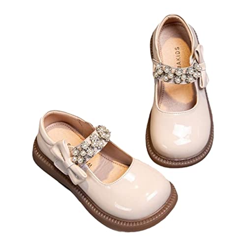 Mädchen Mary Jane Schuhe Kinderschuhe Elegant Festlich Ballerina Schuhe Strasssteine Perlen Bowknot Halbschuhe Lederschuhe Frühling Und Sommer Loafers Schulschuhe Abendschuhe von XUEJIANN