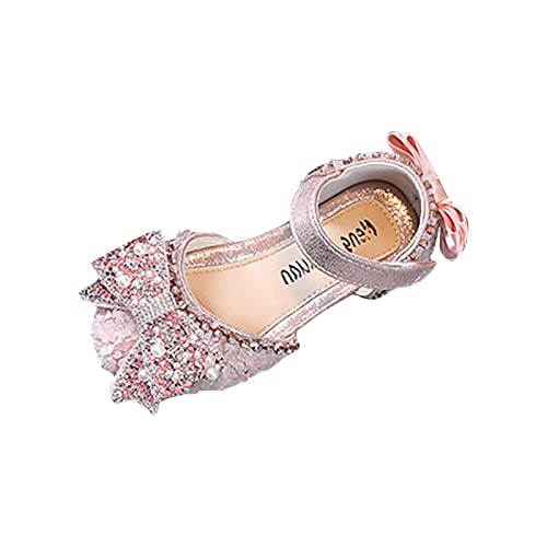 Mädchen Prinzessin Schuhe Mary Jane Schuhe Bowknot Pailletten Glitzer Weichen Sohlen rutschfeste Ballerinas Tanzschuhe Festliche Kleid Schuhe Schulschuhe Performance Hochzeitsschuhe von XUEJIANN