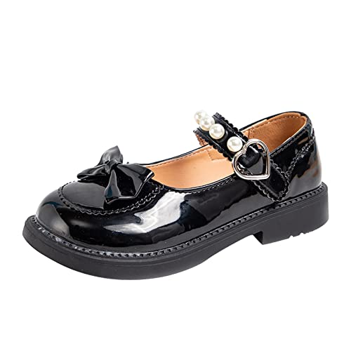 Mädchen Prinzessin Schuhe Mary Jane Schuhe Bowknot Perlen Ballerinas Tanzschuhe Festliche Kleid Schuhe Schulschuhe Performance Hochzeitsschuhe Einzelne Schuhe Lederschuhe von XUEJIANN