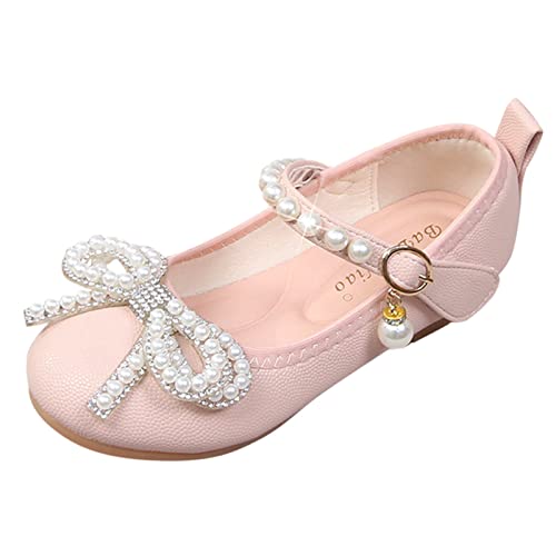 Prinzessinnen Schuhe Kinder MäDchen Mary Jane Schuhe Strassstein Perlen Weichen Sohlen rutschfeste Ballerinas Tanzschuhe Festliche Kleidschuhe Performance Hochzeitsschuhe Schulschuhe von XUEJIANN